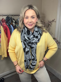 Saint Tropez Mila Lemon Drop Melange Round Neck Knit, 30500003