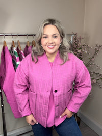 B.Young ByCampia Phlox Pink Textured Jacket, 20818452