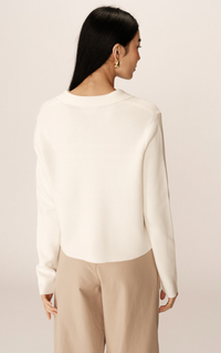 Grace and Mila Pam Cream Supersoft Cropped Cardigan