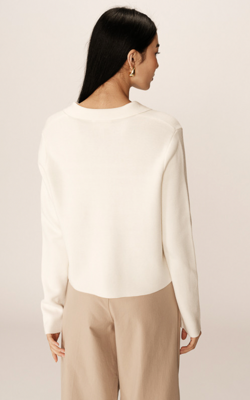 Grace and Mila Pam Cream Supersoft Cropped Cardigan