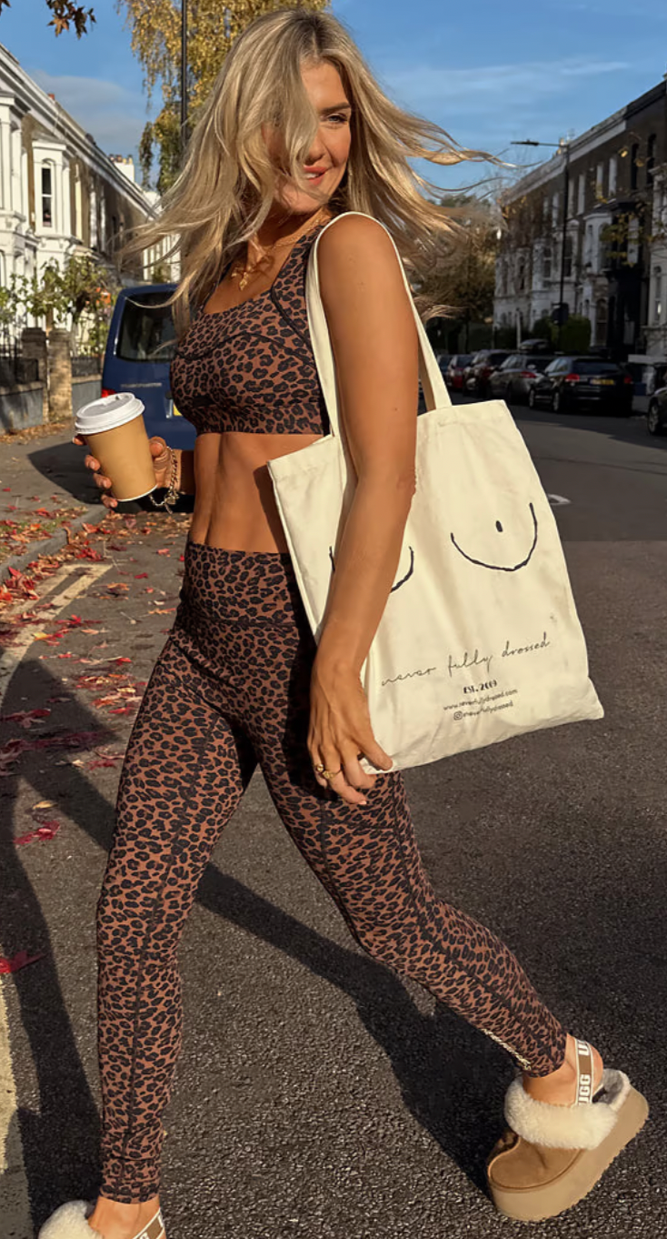 Never Fully Dressed Leopard HighWaisted Sports Leggings