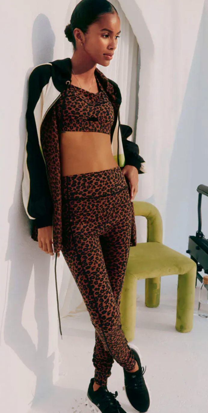 Never Fully Dressed Leopard HighWaisted Sports Leggings