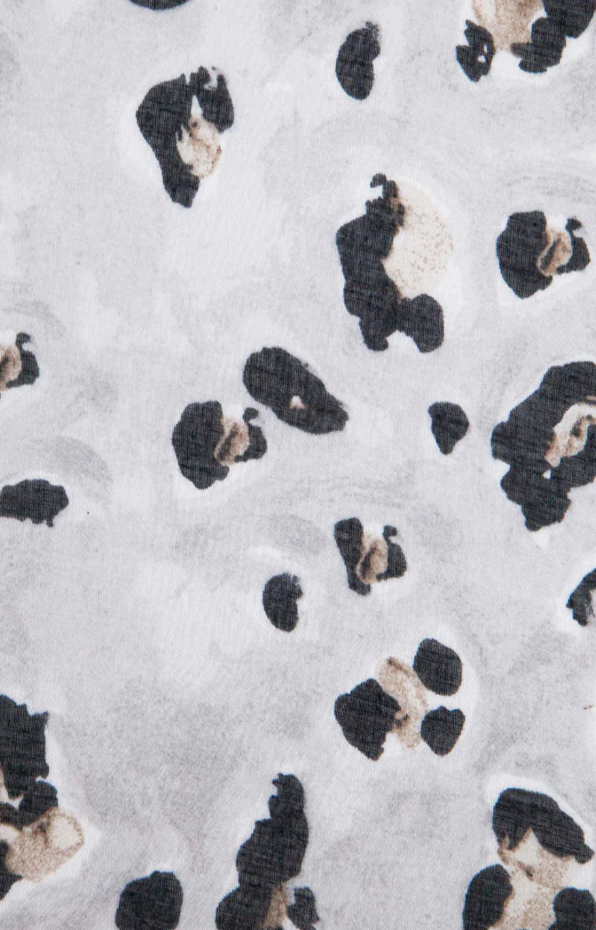 Ruby 67 Raya Grey Leopard Print Scarf