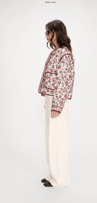 Grace & Mila Vahina Fleur Printed Quilted Jacket