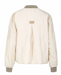 Coster Copenhagen Pearl Cream Quilted Bomber Jacket