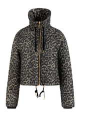 Coster Copenhagen Leopard Quilted Cropped Oversized Jacket