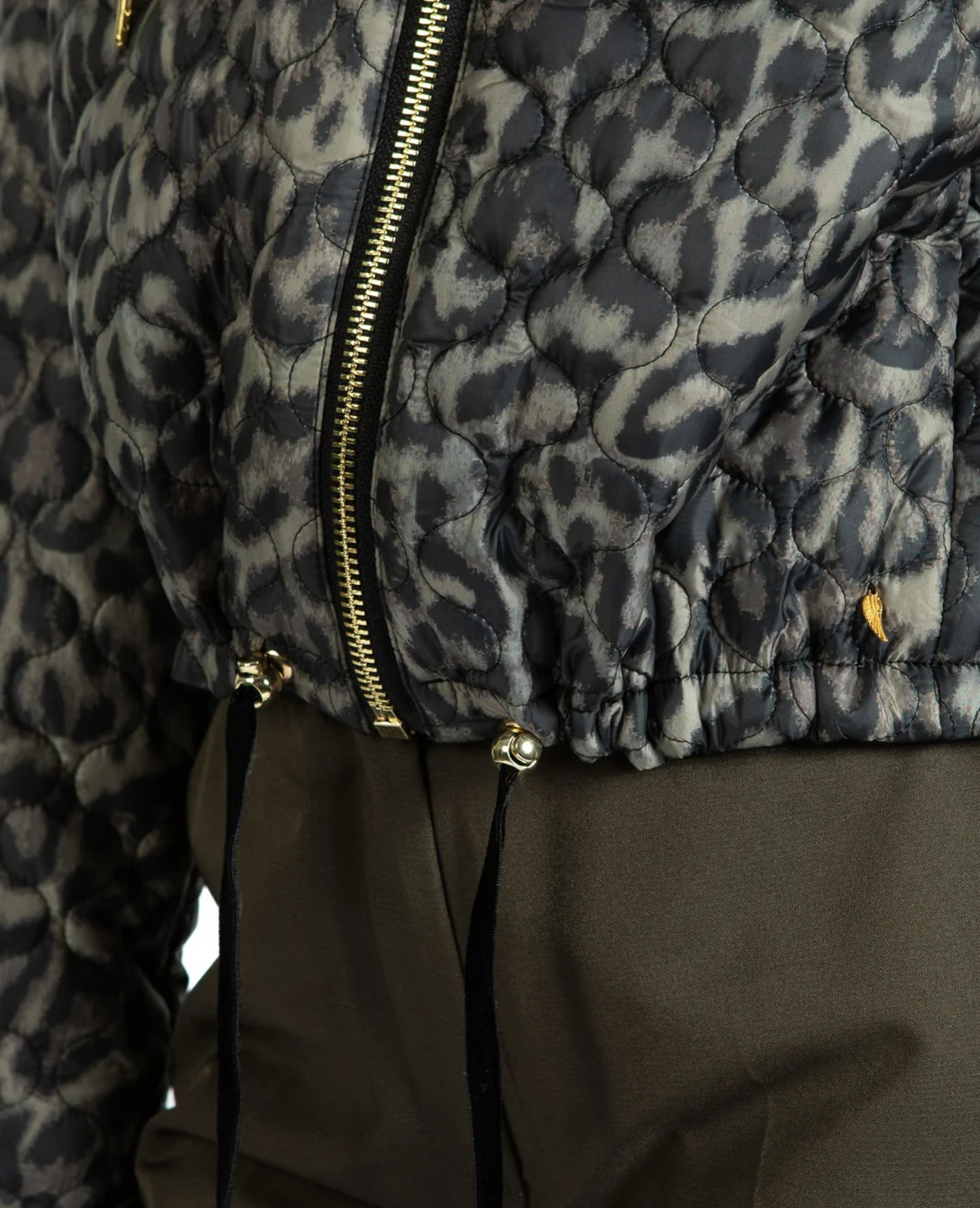 Coster Copenhagen Leopard Quilted Cropped Oversized Jacket