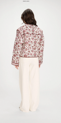 Grace & Mila Vahina Fleur Printed Quilted Jacket