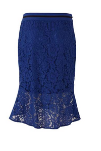 Saint Tropez Royal Blue Lace Skirt freeshipping - Ruby 67 Boutique