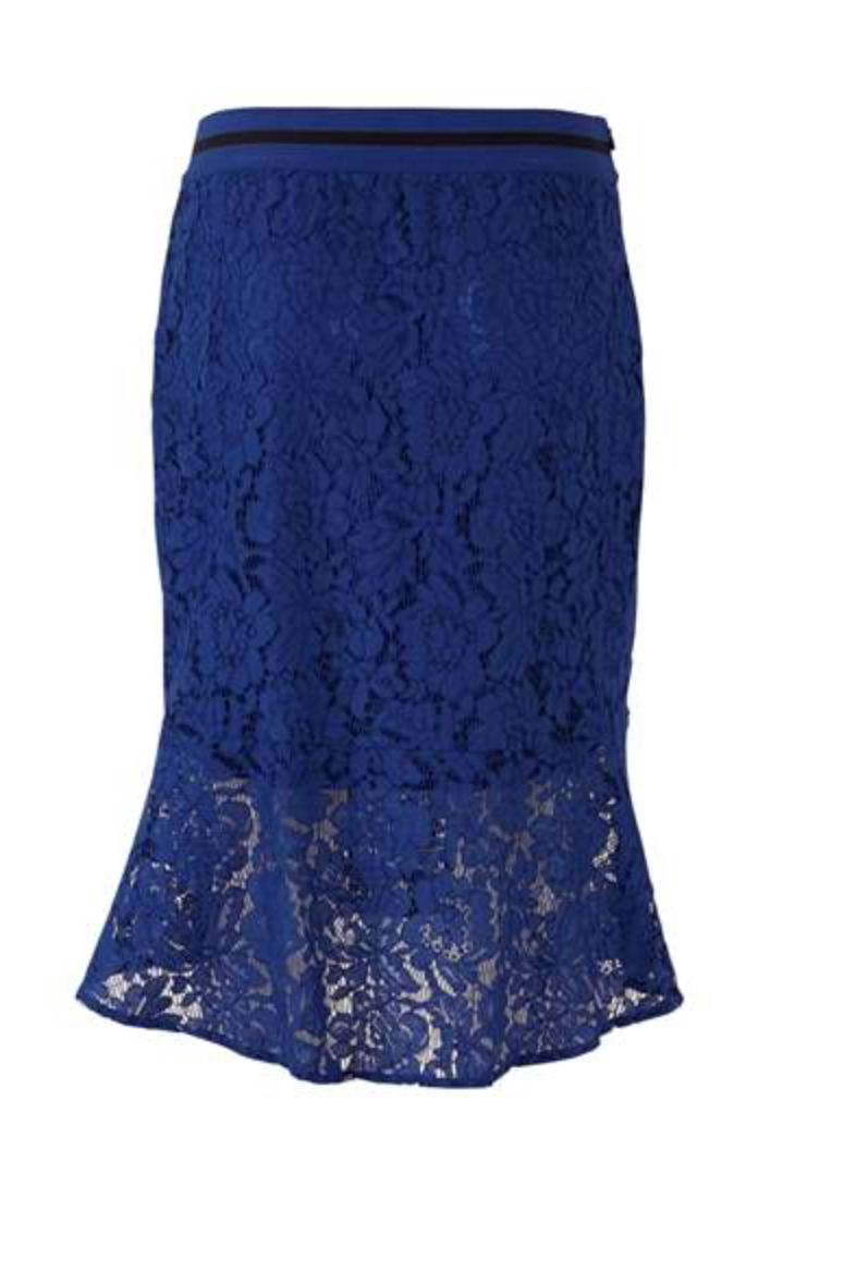 Saint Tropez Royal Blue Lace Skirt freeshipping - Ruby 67 Boutique