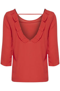 Ichi Carat Top, Aurora Red freeshipping - Ruby 67 Boutique